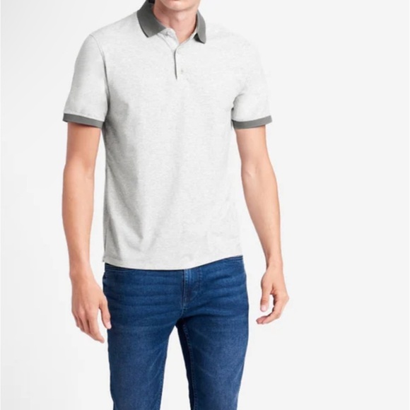 KENNETH COLE COLORBLOCK COLLAR SOLID SHORT SLEEVE POLO SIZE SMALL - Picture 4 of 10